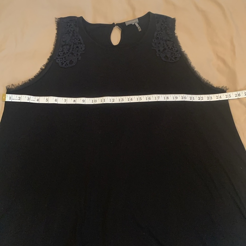 Vince Camuto Black Lace/Fringe Tank Top Size 1X - Picture 11 of 15